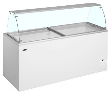 Vitrine glacier négative capacité 14 bacs de 5 L + 2 de 2,5 L -23 à -16 °C 1804 mm - Tefcold - IDA600-W1+ Vitrine glacier négative capacité 14 bacs de 5 L + 2 de 2,5 L -23 à -16 °C 1804 mm - Tefcold - IDA600-W1+