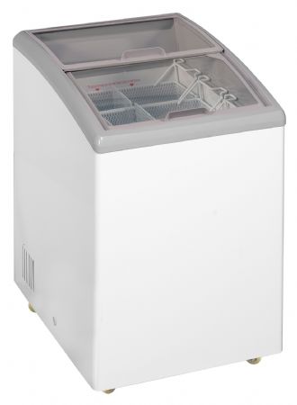 Congélateur bahut couvercle vitré de crème glacée 2 couvercles coulissants - Tefcold - IDC152-W1