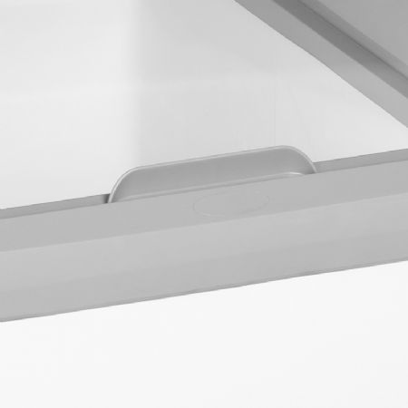 Congélateur coffre avec panneaux vitrés bombés coulissants plage de température -30/-10°C