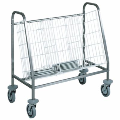 Chariot pour transport dassiettes inox capacit 100 assiettes 500 x 880 x 920 mm