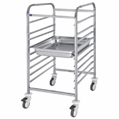 Chariot inox pour bacs GN - avec 9 niveaux GN 2/1 h=65 mm Chariot inox pour bacs GN - avec 9 niveaux GN 2/1 h=65 mm