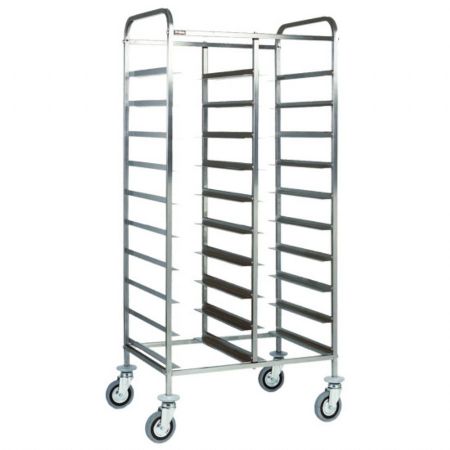 Chariot Porte assiette plaques gastronormes, 20x GN 1/1, hauteur 120 mm, 810x620x1750 mm - Virtus - IFA0032