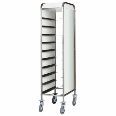 Chariot inox pour bacs GN avec 10 niveaux GN 1/1 hauteur 120 mm Chariot inox pour bacs GN avec 10 niveaux GN 1/1 hauteur 120 mm