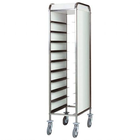 Chariot Porte assiette pour plaques gastronorm avec panneaux latéraux, 10x GN 1/1, h=120 mm - Virtus - IFA0034