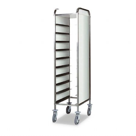 Chariot pour plateaux GN avec panneaux lateraux - 10x GN1/1 hauteur 120 mm