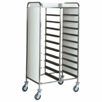 Chariot inox pour bacs GN avec 20 niveaux GN 1/1 Chariot inox pour bacs GN avec 20 niveaux GN 1/1
