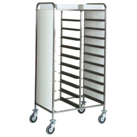 Chariot Porte assiette avec panneaux latéraux, 20x GN 1/1, h=120 mm, 810x620x1750 mm - Virtus - IFA0035