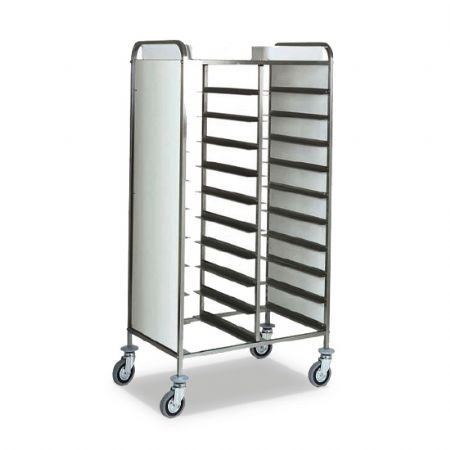 Chariot pour plateaux GN avec panneaux lateraux - 20x GN1/1 hauteur 120 mm