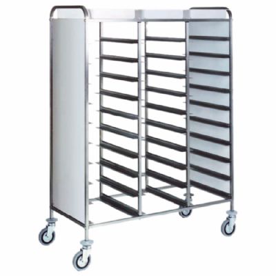 Chariot inox pour bacs GN avec 30 niveaux GN 1/1