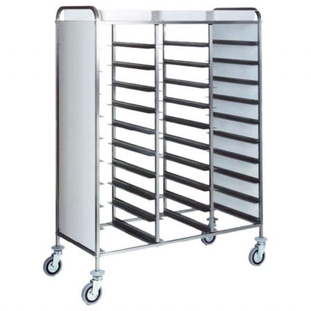 Chariot Porte assiette avec panneaux latéraux, 30x GN 1/1, h=120 mm, 1170x620x1750 mm - Virtus - IFA0036 Chariot Porte assiette avec panneaux latéraux, 30x GN 1/1, h=120 mm, 1170x620x1750 mm - Virtus - IFA0036