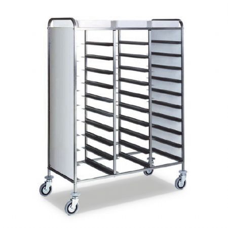Chariot pour plateaux GN avec panneaux lateraux - 30x GN1/1 hauteur 120 mm