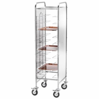 Chariot pour bacs GN avec côtés pleins 620 x 550 x 1750 mm Chariot pour bacs GN avec côtés pleins 620 x 550 x 1750 mm