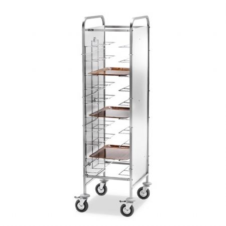 Chariot pour plateaux GN avec panneaux lateraux - 10x 530x600 mm hauteur 125 mm