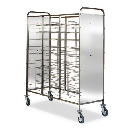 Chariot pour plateaux GN avec panneaux lateraux - 30x 530x600 mm hauteur 125 mm