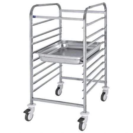 Chariot Porte assiette pour bacs GN, 9x GN 1/1 h=65 mm - Virtus - IFA0050