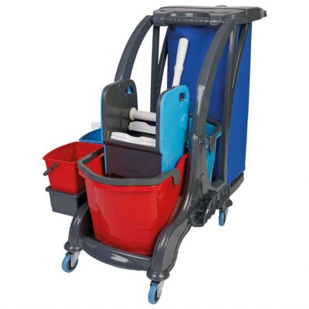 Chariot à franges sac à déchets et capacité 2 x 25 L - Virtus - IFC0010