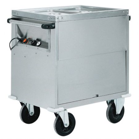 Chariot Bain marie sur armoire chauffée 2x GN 1/1 h=200 mm 2 températures 2 kW - Virtus - IFD0030/F Chariot Bain marie sur armoire chauffée 2x GN 1/1 h=200 mm 2 températures 2 kW - Virtus - IFD0030/F