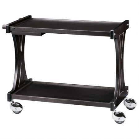 Chariot de Débarrassage en bois avec 2 niveaux noir 1060x550x850 mm - Virtus - IFE0022
