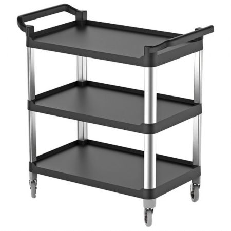 Chariot de Débarrassage multiservice en plastique avec 3 niveaux, 1070x520x960 mm - Virtus - IFI0034