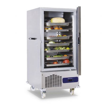 Armoire congélateur professionnelle porte-plaques réfrigéré sur roues, 12x GN 2/1 -18°/-20 °C - Virtus - IFI0052