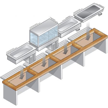 Bain-marie professionnel 3 GN 1/1 1115x610x302 mm - Diamond Promo - IN/BX12-P