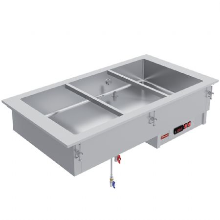 Bain-marie professionnel 3 GN 1/1 1115x610x302 mm - Diamond Promo - IN/BX12-P