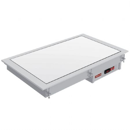 Plaque chauffante professionnelle vitrocéramique blanche 3 x GN 1/1 1115x610x147 mm - Diamond - IN/VCX12-PWT