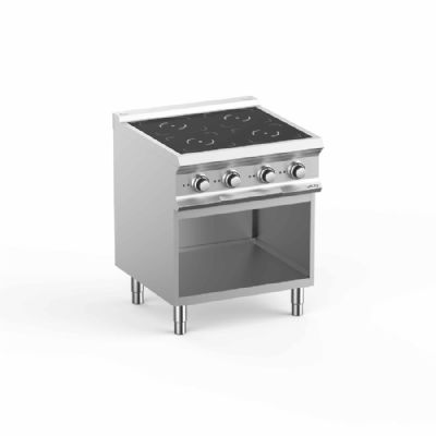 Cuinire  induction sur armoire ouverte 4 zones de cuisson - Profondeur 700mm
