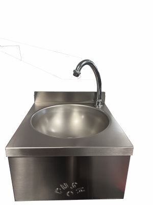 Lave mains cuve ronde de 255 mm de diamtre avec commande femorale