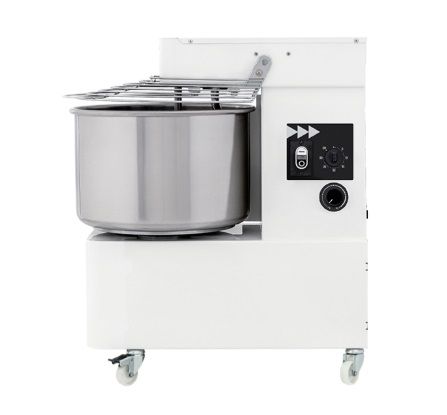 Ptrin  spirale professionnel pizzeria monophas inox  vitesse variable tte relevable et cuve extractible 56 kg/h - 22 litres