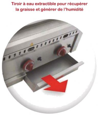 Grill barbecue à gaz avec 8 brûleurs - zone de cuisson 1020x425