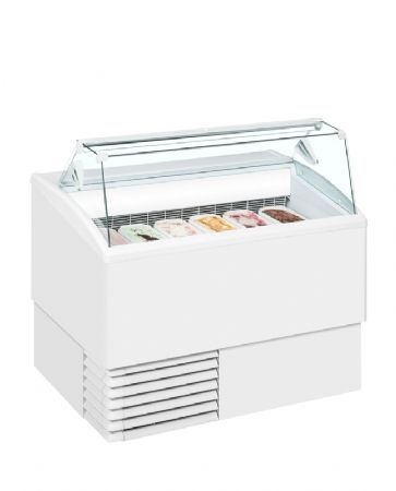 Vitrine à glaces équipée d’un couvercle plat en verre – plage de température -16/-14°C