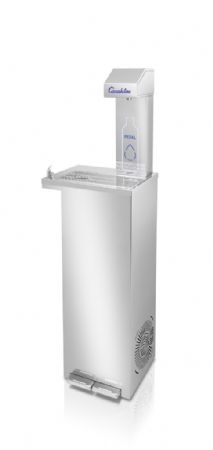Fontaine à eau réfrigérée avec capacité 35 L et 2 pédales en inox - Canaletas - J66-2PE Fontaine à eau réfrigérée avec capacité 35 L et 2 pédales en inox - Canaletas - J66-2PE