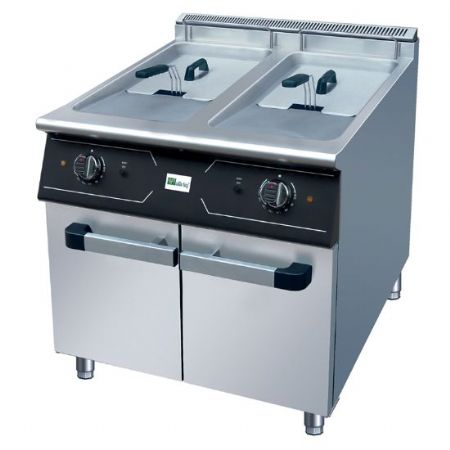 Friteuse cuisine pro profondeur 700 Gaz 2 cuves 20 L 31 kW - Afi-Collin-Lucy - JZH-RC-2 Friteuse cuisine pro profondeur 700 Gaz 2 cuves 20 L 31 kW - Afi-Collin-Lucy - JZH-RC-2