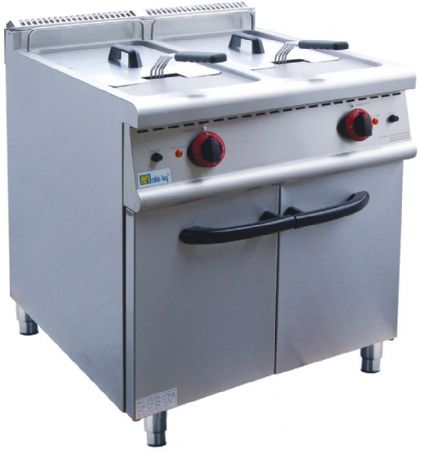 Friteuse cuisine pro profondeur 700 Triphasé 2 cuves 20 L 24 kW - Afi-Collin-Lucy - JZH-TC-2