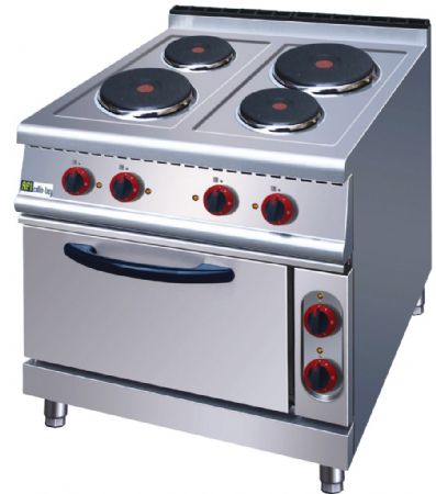 Fourneau pro lectrique sur four 4 bruleurs - 2x2kW + 2x2,6kW