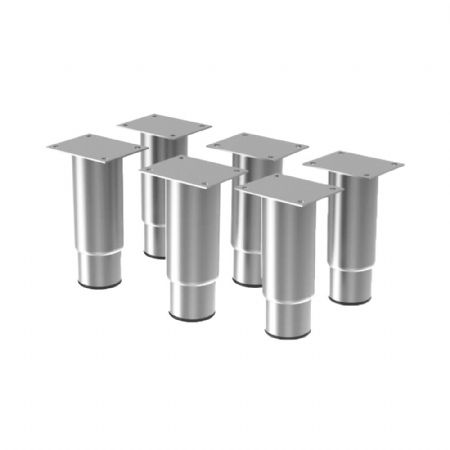 Kit de 6 Pieds inox rglable (h.125mm)