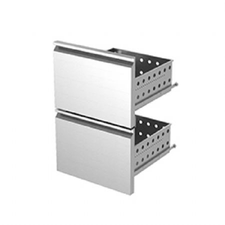 Kit bloc tiroirs (1/2et1/2) inox x KBR...