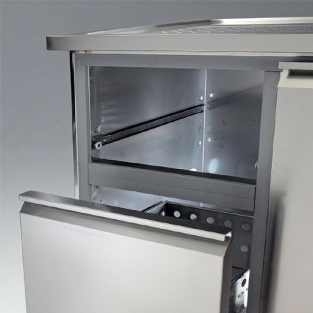 Kit bloc tiroirs (1/3et1/3et1/3) inox x KBR