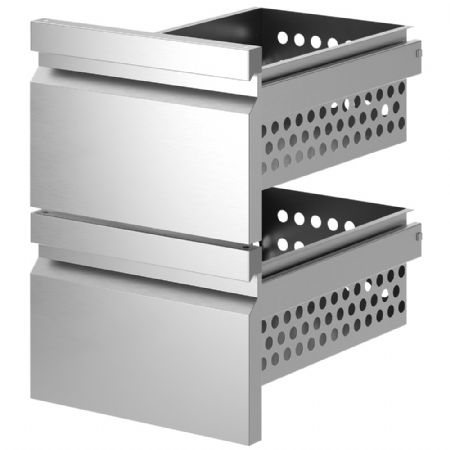 Kit bloc 2 tiroirs 1/2et1/2
