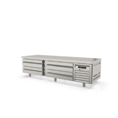 Soubassement réfrigéré 4 tiroirs 359 L température positif - Coreco - KBR-83