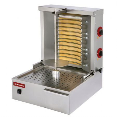 Grill Kebab électrique 20 kg avec 1 zone de chauffe - Diamond Promo - KEB-E40