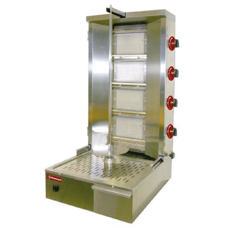 Grill Kebab gaz 55 kg avec 2 zones de chauffe - Diamond Promo - KEB-G81