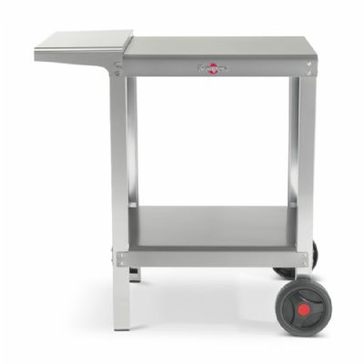 Chariot  poser tout inox avec tablette rabattable et roues - 540x480 mm