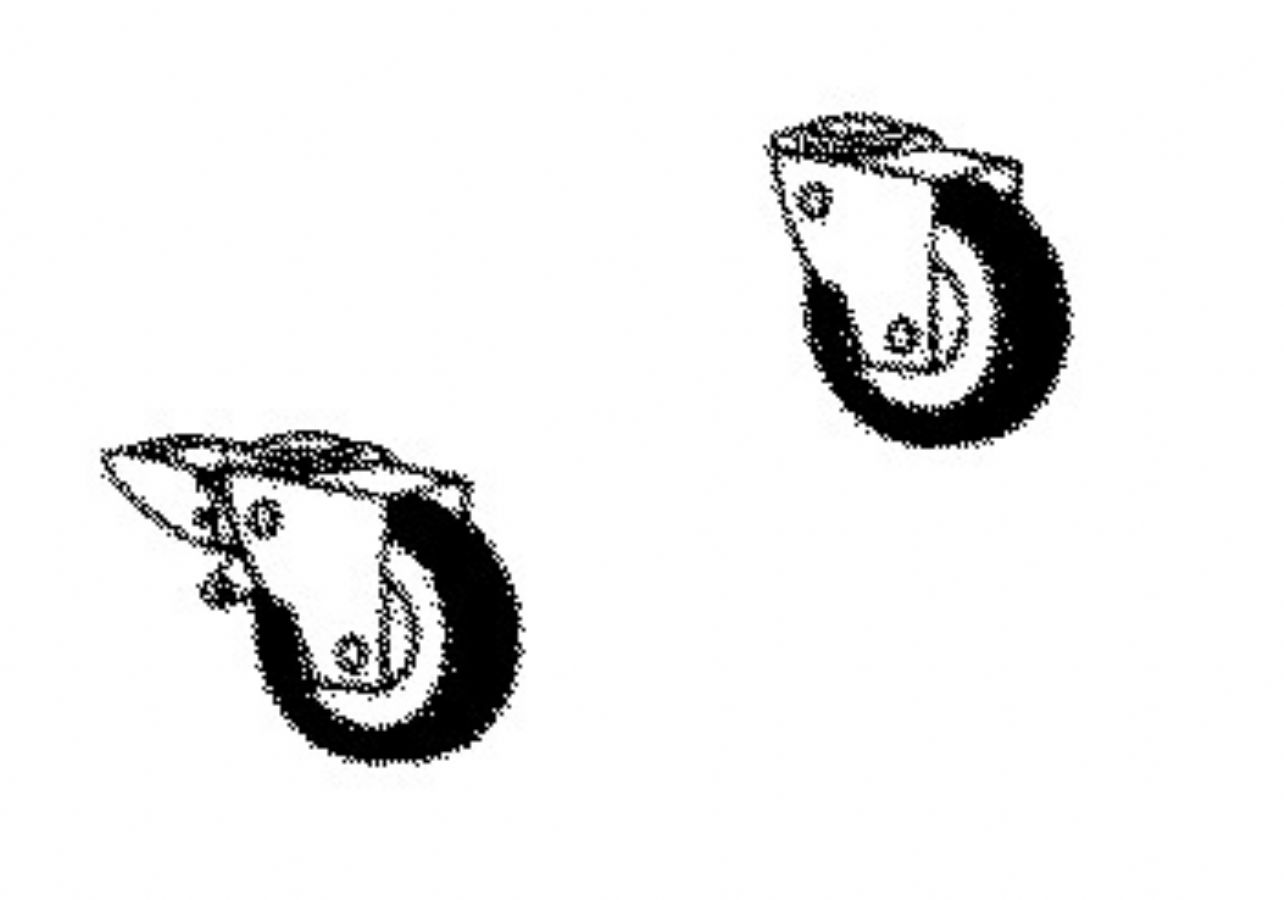 Kit 4 roues pivotantes acier Kit 4 roues pivotantes acier