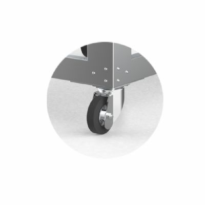 Kit 4 roulettes pour support tunnel - KIT4RST Kit 4 roulettes pour support tunnel - KIT4RST