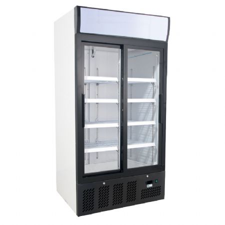 Armoire rfrigre vitre 2 portes coulissantes positif capacit 880 L