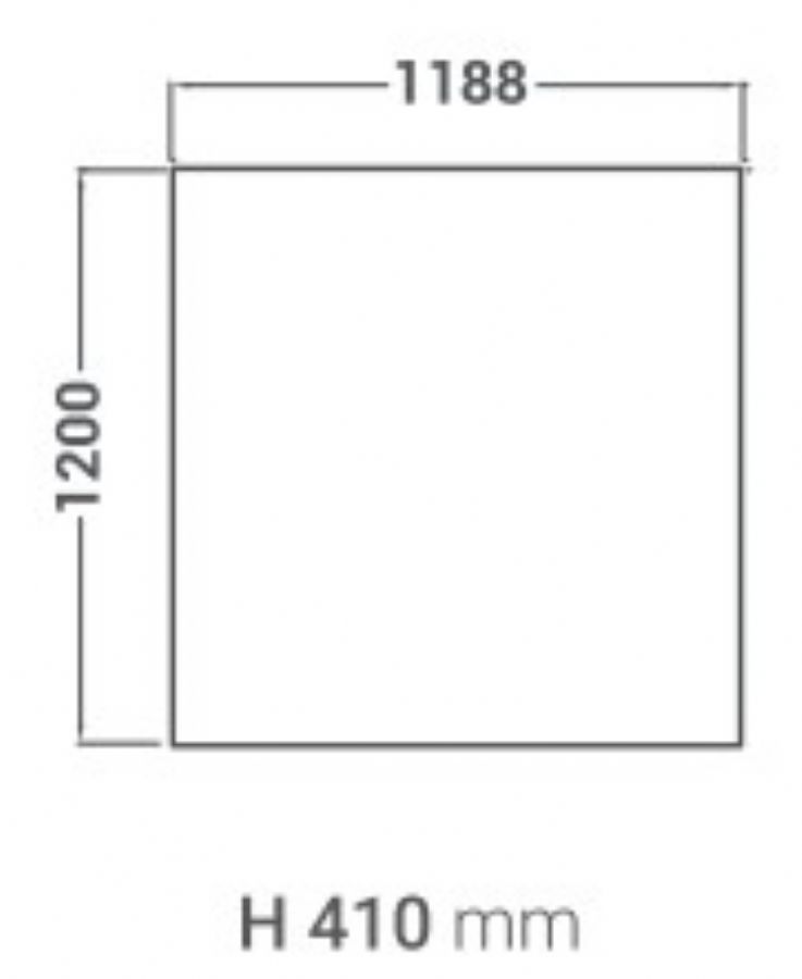 Hotte aspirante pour four Michelangelo 1188x1200x410mm