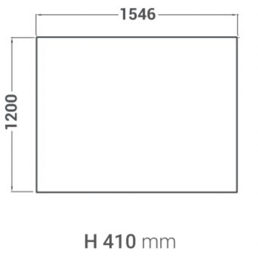 Hotte sans extraction pour four Michelangelo 1546x1200x410mm