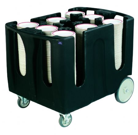 Chariot de transport de vaisselle 6 colonnes - 270  360 assiettes diametre 203  248 mm